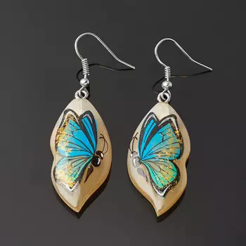 Серьги селенит (биж. сплав)