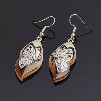 Серьги селенит (биж. сплав)