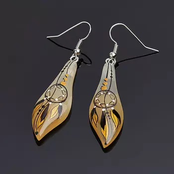 Серьги селенит (биж. сплав)