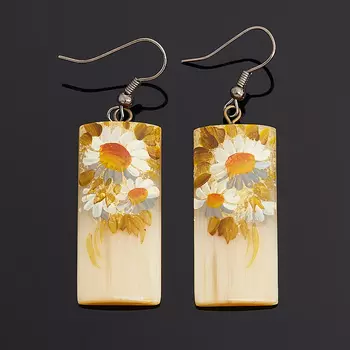 Серьги селенит (биж. сплав)