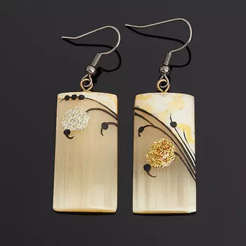 Серьги селенит (биж. сплав)