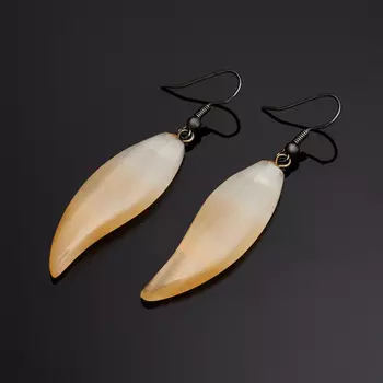 Серьги селенит (биж. сплав)