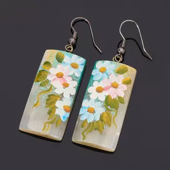 Серьги селенит (биж. сплав)