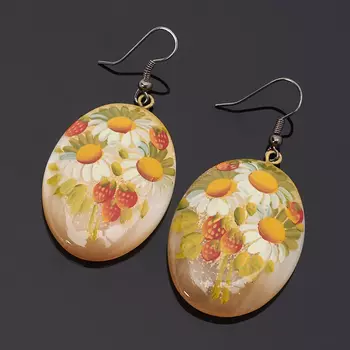 Серьги селенит (биж. сплав)