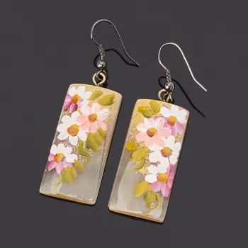 Серьги селенит (биж. сплав)