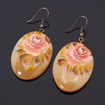 Серьги селенит (биж. сплав)