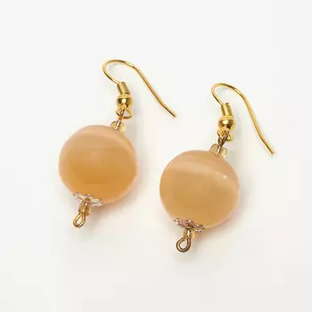 Серьги селенит (биж. сплав)