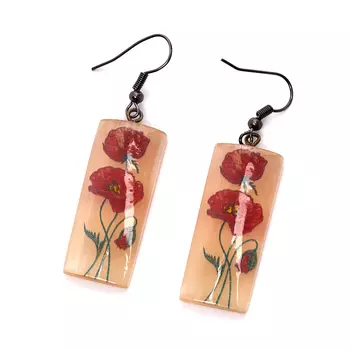 Серьги селенит (биж. сплав)