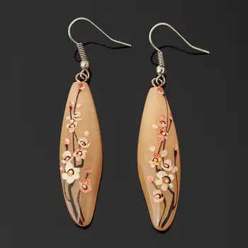 Серьги селенит (биж. сплав)