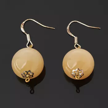 Серьги селенит (биж. сплав)