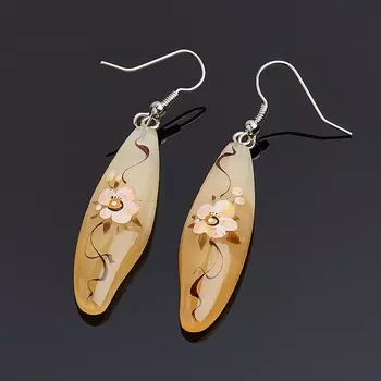 Серьги селенит (биж. сплав)