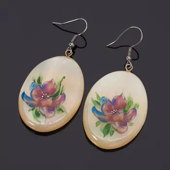 Серьги селенит (биж. сплав)