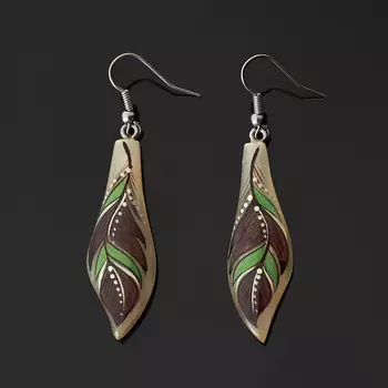 Серьги селенит (биж. сплав)