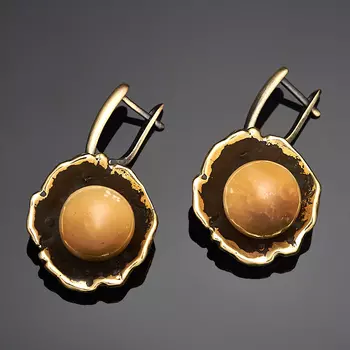 Серьги селенит (бронза)