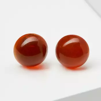 Серьги сердолик (биж. сплав) пуссеты
