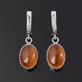 Серьги сердолик (серебро 925 пр.)
