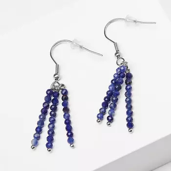 Серьги содалит (биж. сплав, сталь хир.) огранка