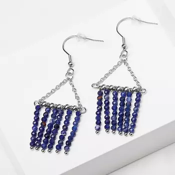 Серьги содалит (биж. сплав, сталь хир.) огранка