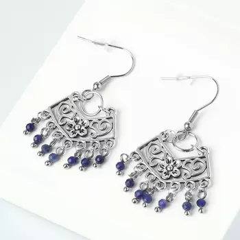 Серьги содалит (биж. сплав, сталь хир.) огранка