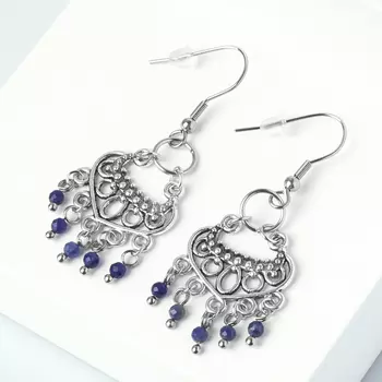 Серьги содалит (биж. сплав, сталь хир.) огранка