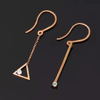 Серьги топаз голубой (серебро 925 пр. позолота) огранка