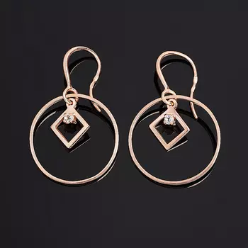 Серьги топаз голубой (серебро 925 пр. позолота) огранка