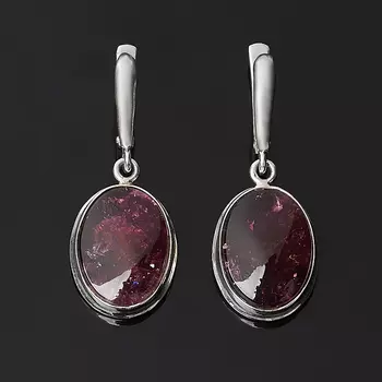 Серьги турмалин розовый (рубеллит) (серебро 925 пр.)