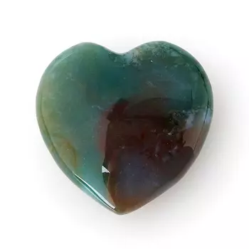 Сердечко агат моховой 3 см