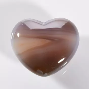 Сердечко агат серый 4 см