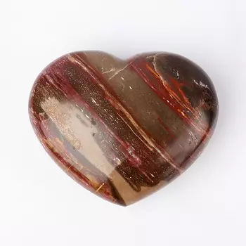 Сердечко окаменелое дерево 8 см