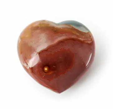 Сердечко яшма пестроцветная 6,5 см