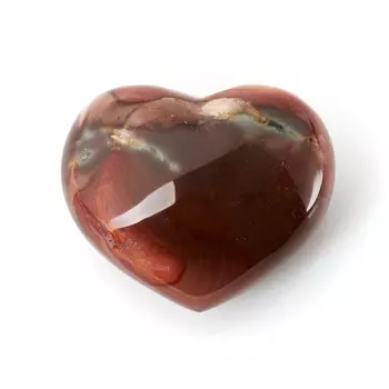 Сердечко яшма пестроцветная 7 см
