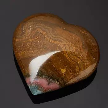 Сердечко яшма рисунчатая (песочная) 7,5 см