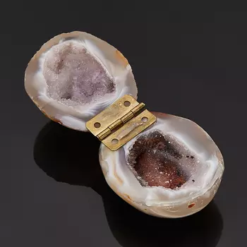 Шкатулка агат серый 3,8х4,8х5,8 см