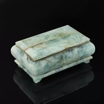 Шкатулка аквамарин 13х8,5х4,5 см