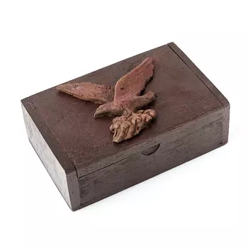 Шкатулка для хранения (дерево) камней / украшений (коричневый) 105х70х40 мм