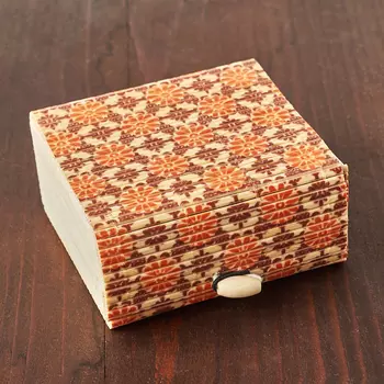 Шкатулка для хранения (дерево) камней / украшений (микс) 85х85х40 мм