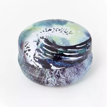 Шкатулка для хранения камней / украшений (зеленый) 4х2 см