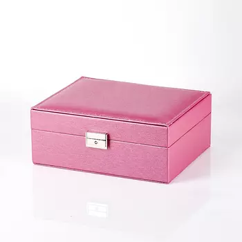Шкатулка для хранения украшений (розовый) 23х18,5х9 см