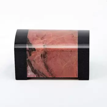 Шкатулка долерит, родонит 6х4х3 см