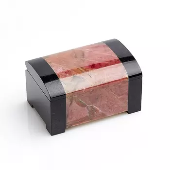 Шкатулка долерит, родонит 6х4х3 см