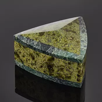 Шкатулка змеевик 10х10х5 см