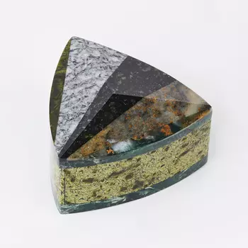 Шкатулка змеевик 10х10х5 см