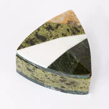 Шкатулка змеевик 10х10х5 см