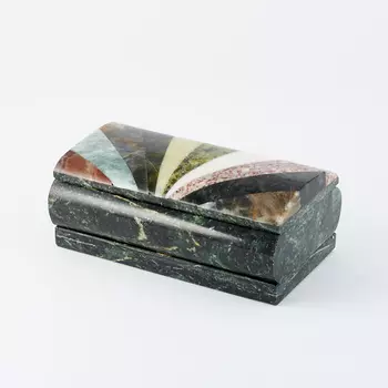 Шкатулка змеевик 10х5,5х4 см