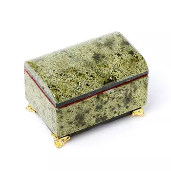 Шкатулка змеевик 10х6,5х7 см