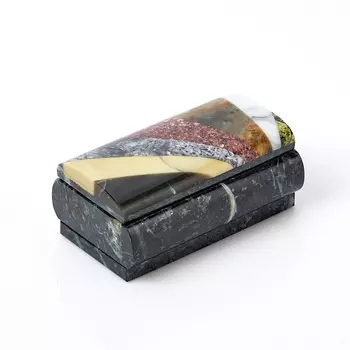 Шкатулка змеевик 10х6х4,5 см