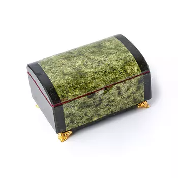 Шкатулка змеевик 12х7,5х7 см
