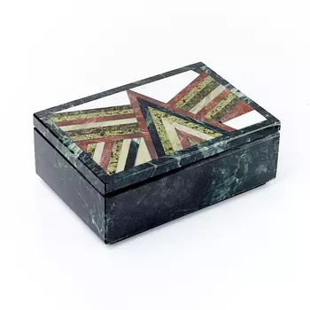 Шкатулка змеевик 16х11х6 см