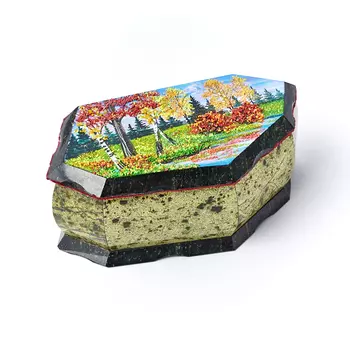 Шкатулка змеевик 20х10х7,5 см